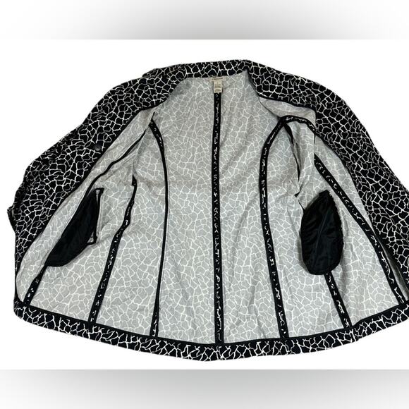 Vertigo Paris Trench Coat Women’s Giraffe Print Double Breasted Stretch Size L - Picture 3 of 9